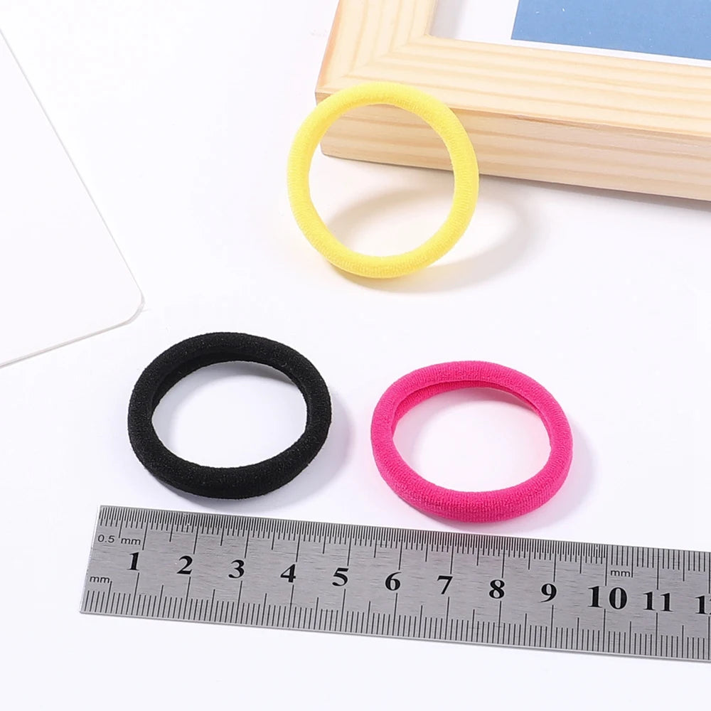 30 Stück Elastische Haargummis Damen & Mädchen | Bunte Nylon-Haargummis & Scrunchies | Zopfgummis Haaraccessoires Kinder Kaufschwan®