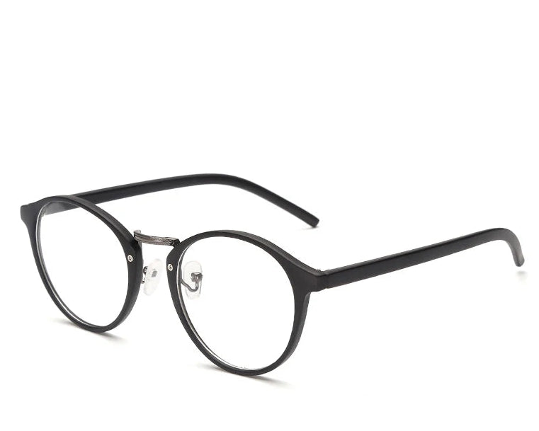 Plain glasses frame computer glasses spectacles round transparent Optical glasses women men eyeglasses frame for female male Kaufschwan® Schwarz