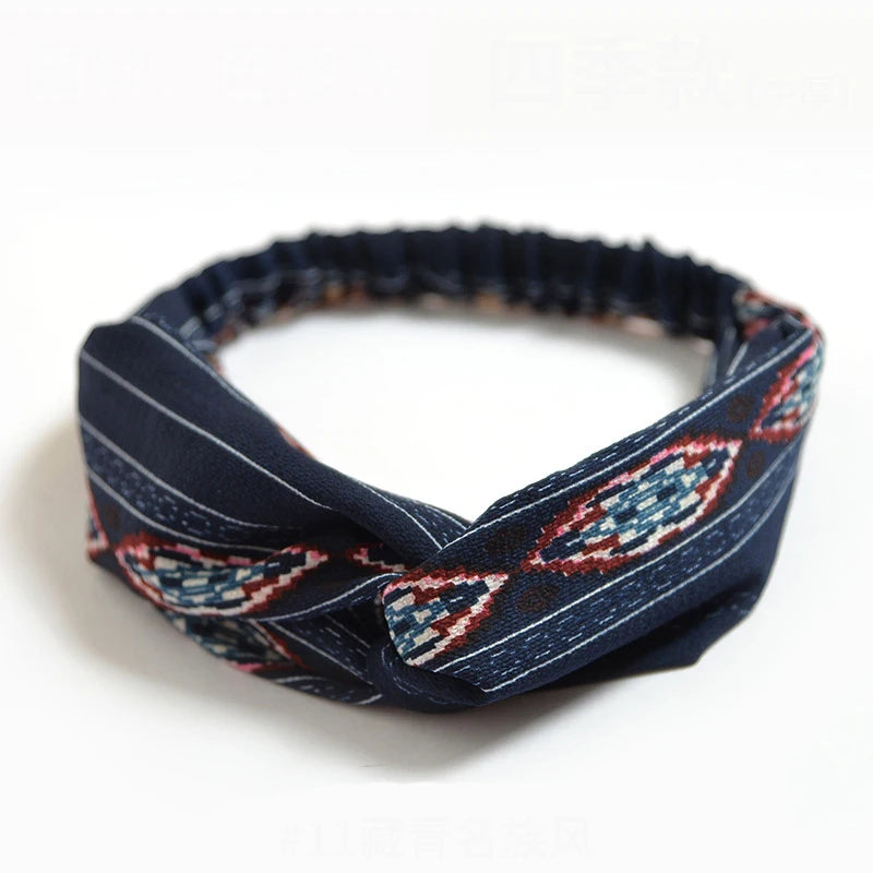 Haarreif mit Print – Vintage Sommer Turban-Haarband für Damen & Mädchen