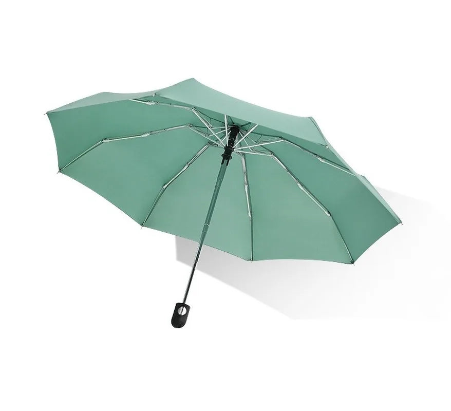 Mini Vollautomatischer Schirm – UV-beständiger Vinyl-Sonnenschutz 5-Fach Faltbarer Tragbarer Reise-Regenschirm für Sonne & Regen