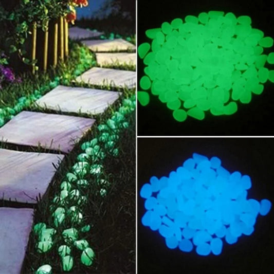 25/50 Stück Leuchtende Gartensteine – Glow-in-the-Dark Kiesel für Wege, Gartenpfade, Terrasse & Rasen Dekoration Kaufschwan®