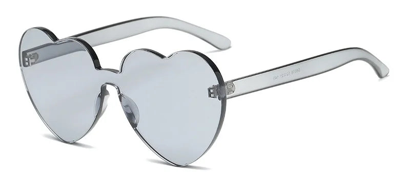 Randlose Herzförmige Polarisierte Sonnenbrille – Farbenfrohe Getönte Sonnenbrille mit UV400-Schutz und Polycarbonatgläsern für Damen und Mädchen Kaufschwan®