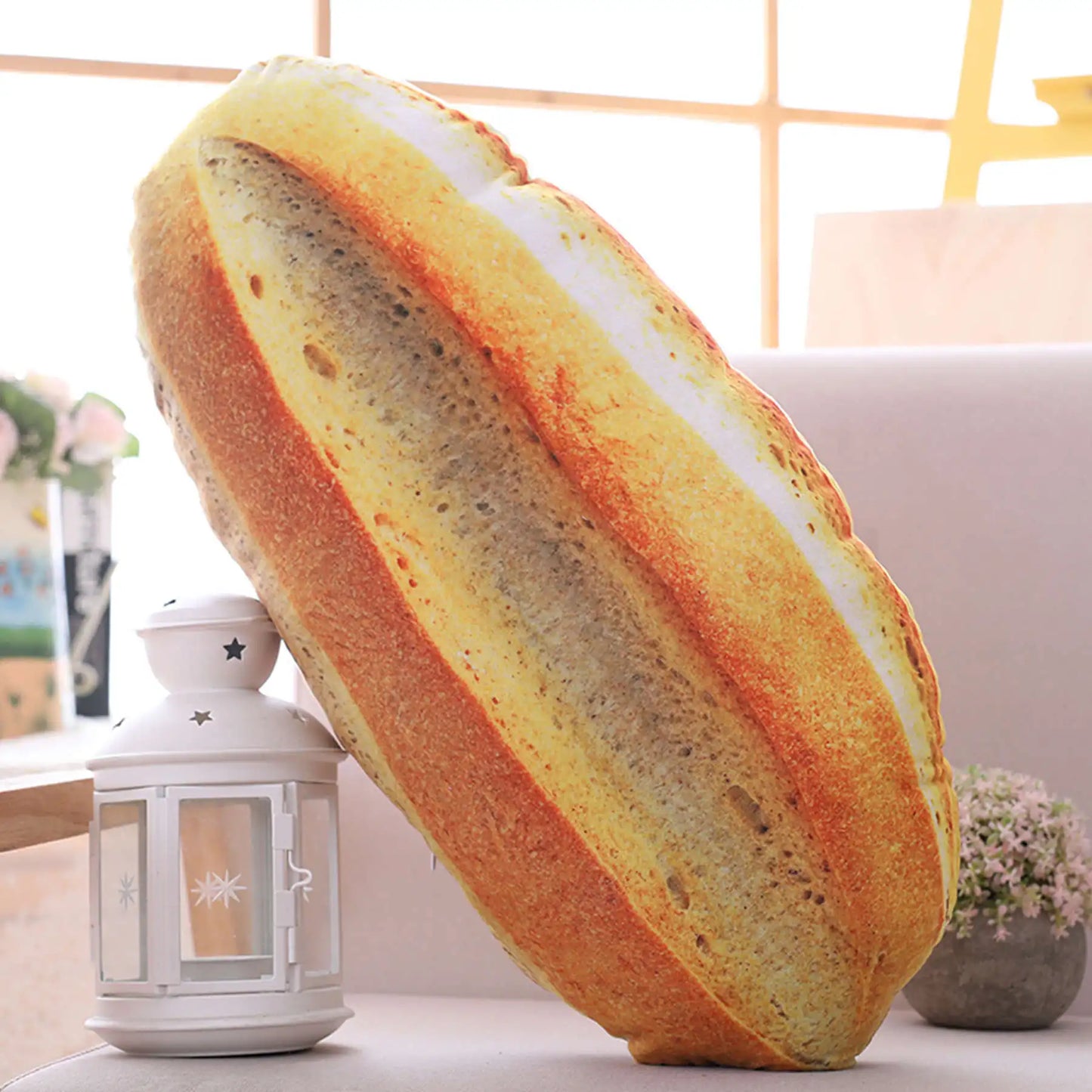 Brot Plüschkissen | Kreatives Lebensmittel Plüschtier | Lustiges Fastfood Nackenkissen | Heimdeko & Kinder Geschenk