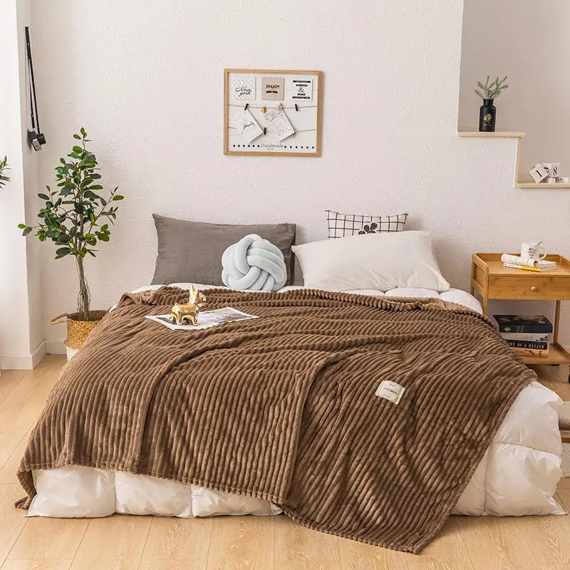 Flanell-Bettdecke – Weiche & Warme Kuscheldecke für Einzel-, Queen- & King-Size-Betten Kaufschwan®