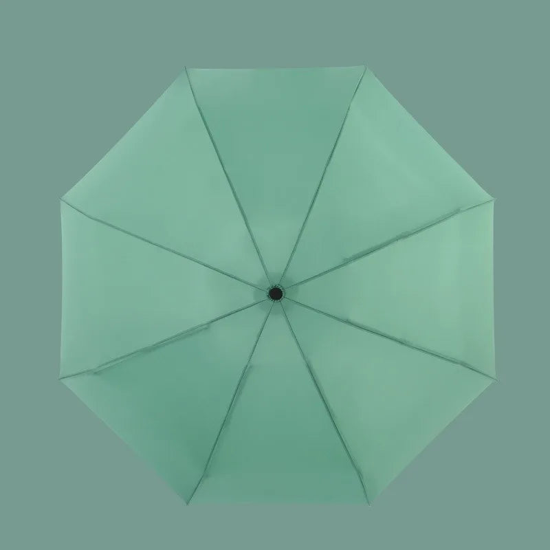 Mini Vollautomatischer Schirm – UV-beständiger Vinyl-Sonnenschutz 5-Fach Faltbarer Tragbarer Reise-Regenschirm für Sonne & Regen