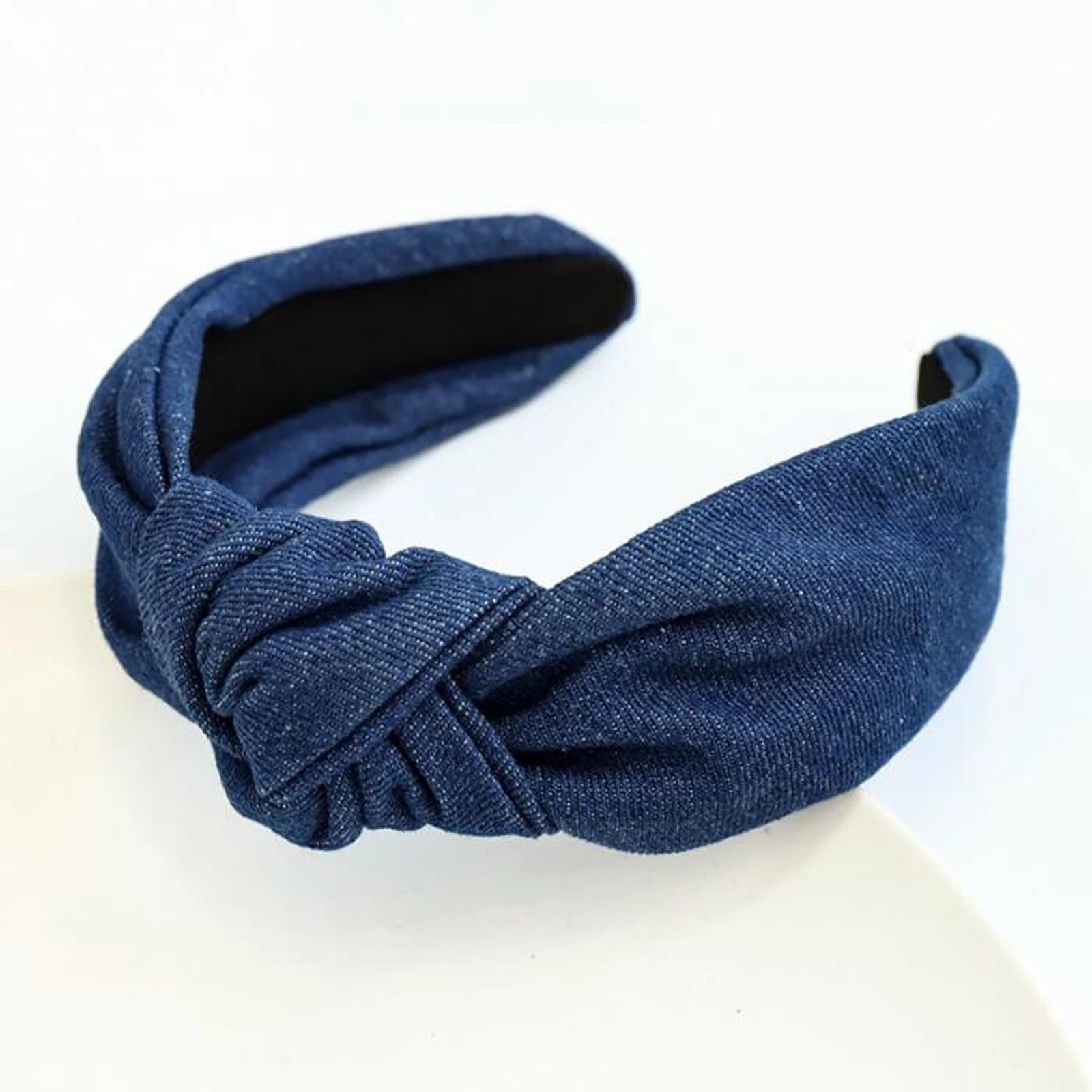 Jeans-Haarreif mit Knoten – Klassisches Turban-Haarband in Blau oder Schwarz für Damen | Lässiges Haaraccessoire Kaufschwan®