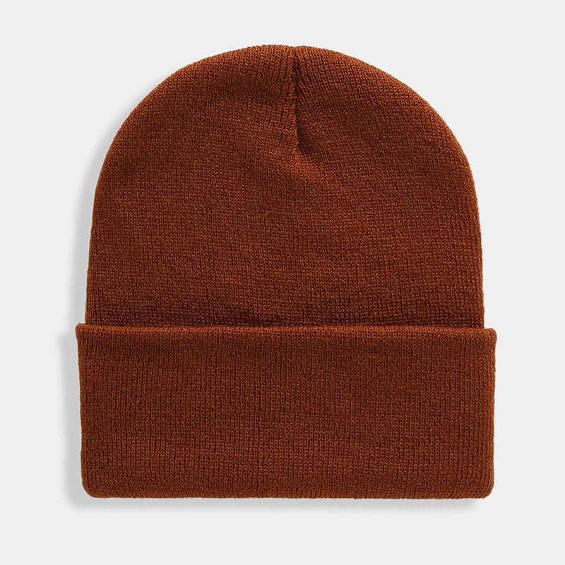 Unisex Strickmütze – Warme Wollmischung Beanie für Damen & Herren | Herbst Winter Skull Cap in 24 Farben Kaufschwan® Karamell