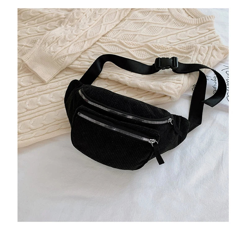 Cord Gürteltasche – Damen Designer Brusttasche | Modische Reise Hüfttasche & Sport Handy Waist Pack Kaufschwan®