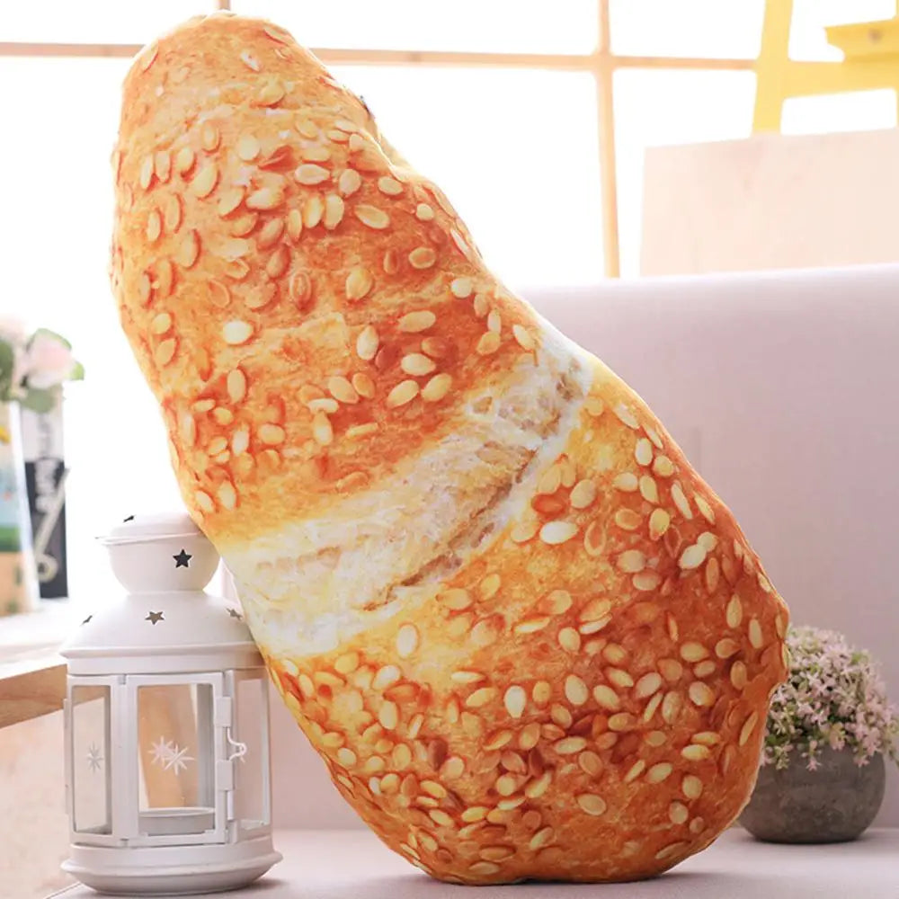 Brot Plüschkissen | Kreatives Lebensmittel Plüschtier | Lustiges Fastfood Nackenkissen | Heimdeko & Kinder Geschenk
