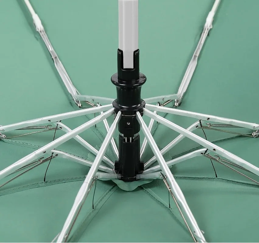 Mini Vollautomatischer Schirm – UV-beständiger Vinyl-Sonnenschutz 5-Fach Faltbarer Tragbarer Reise-Regenschirm für Sonne & Regen