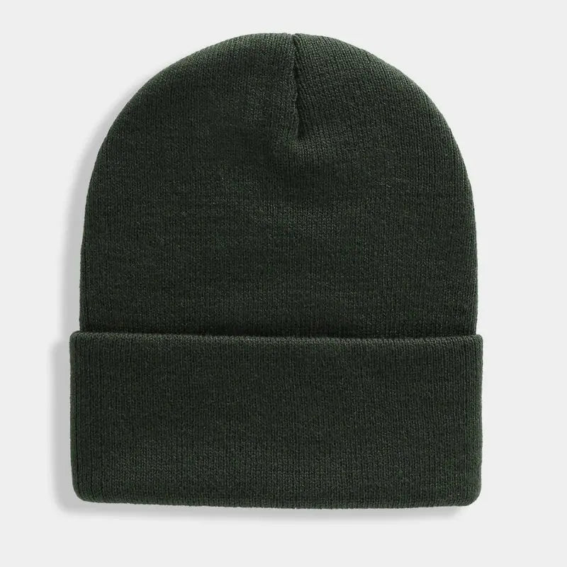 Unisex Strickmütze – Warme Wollmischung Beanie für Damen & Herren | Herbst Winter Skull Cap in 24 Farben Kaufschwan® Armeegrün