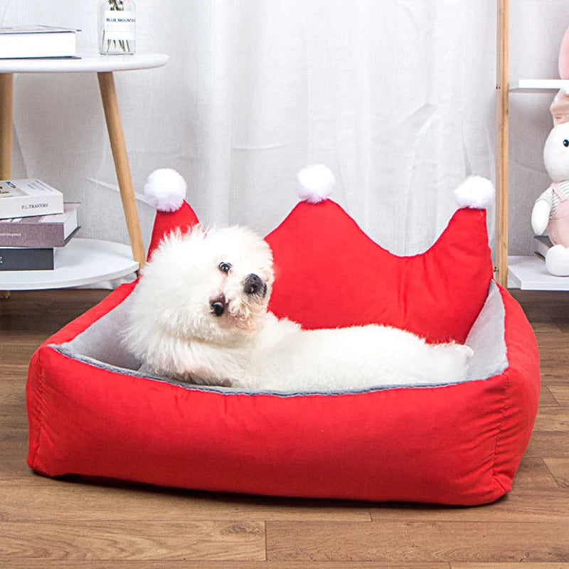 Luxus Kronen Haustierbett – Warmes Prinzessin Sofa für Kleine Hunde & Katzen Kaufschwan®