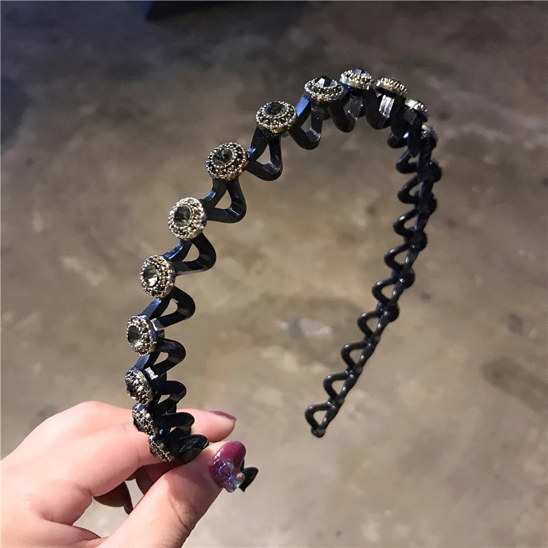 Eleganter Haarreif mit Perlen & Strass – Elastisches, rutschfestes Stirnband mit Blumen für Damen & Mädchen