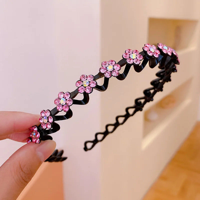 Eleganter Haarreif mit Perlen & Strass – Elastisches, rutschfestes Stirnband mit Blumen für Damen & Mädchen