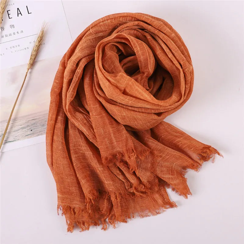 Herbst Baumwolle Pashmina Schal | Damen Winter Wärmeschal | Weiches Umschlagtuch, Stola & Foulard