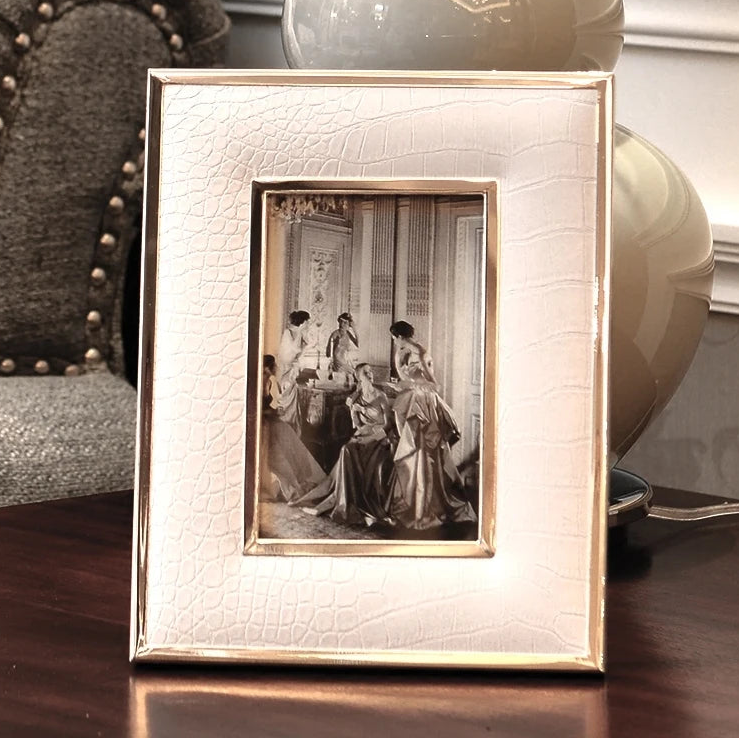 Schwarz Weiß Leder Bilderrahmen – Moderner Legierungsrahmen für Wohn Dekoration Kaufschwan®