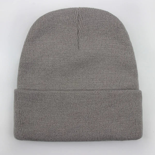 Unisex Strickmütze – Warme Wollmischung Beanie für Damen & Herren | Herbst Winter Skull Cap in 24 Farben Kaufschwan® Hellgrau