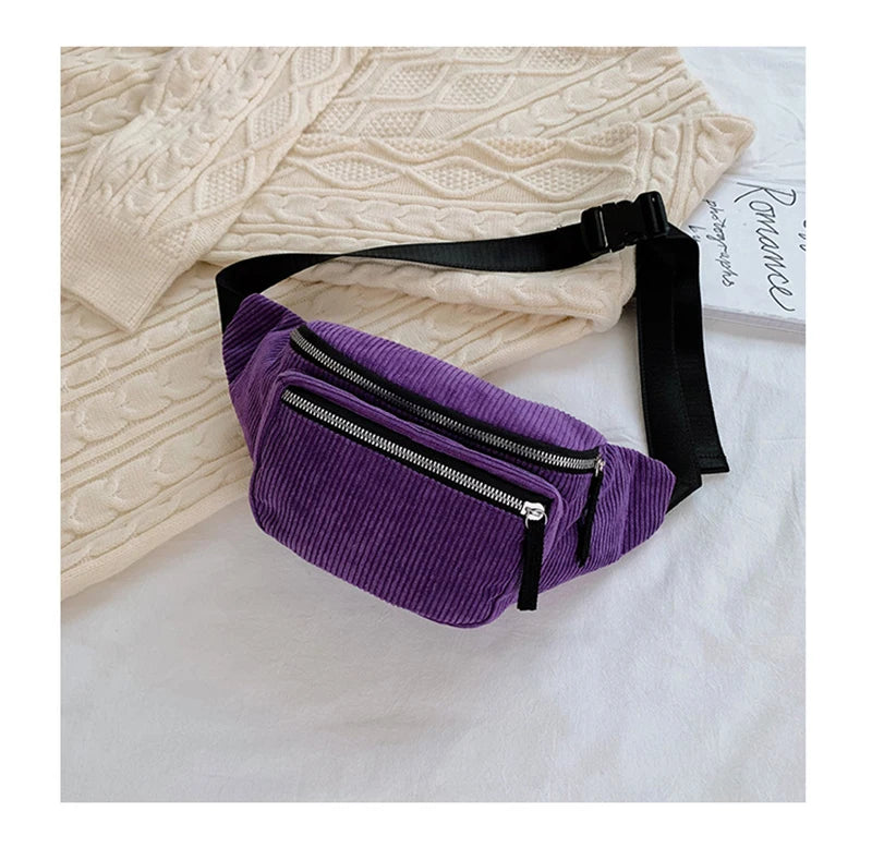 Cord Gürteltasche – Damen Designer Brusttasche | Modische Reise Hüfttasche & Sport Handy Waist Pack Kaufschwan®