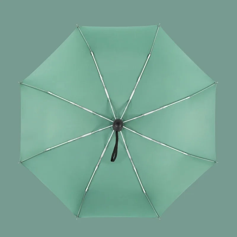 Mini Vollautomatischer Schirm – UV-beständiger Vinyl-Sonnenschutz 5-Fach Faltbarer Tragbarer Reise-Regenschirm für Sonne & Regen