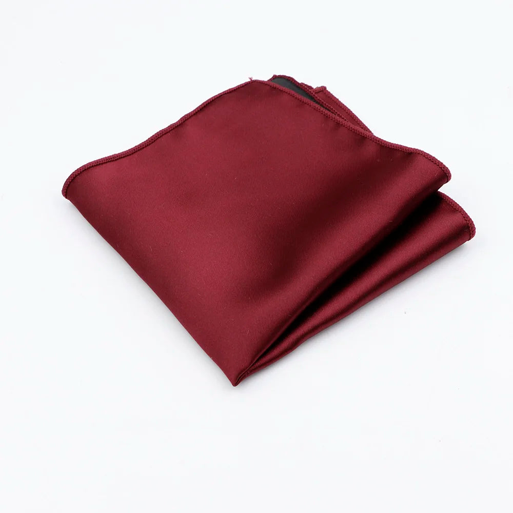 Herren Einstecktuch aus Seidensatin – Einfarbiges Vintage Design für Hochzeit, Party & Elegante Anzüge Kaufschwan® Weinrot