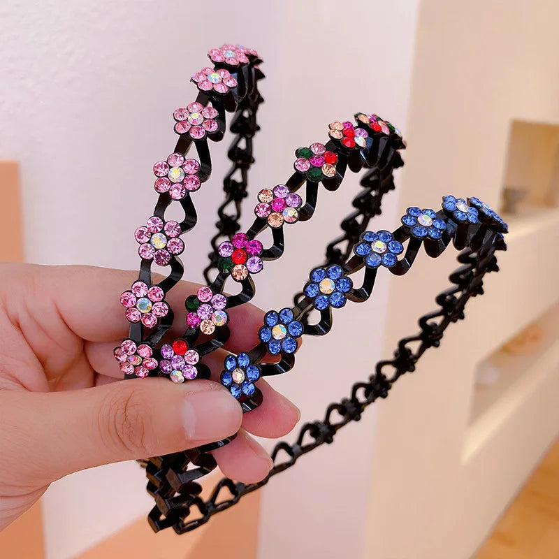 Eleganter Haarreif mit Perlen & Strass – Elastisches, rutschfestes Stirnband mit Blumen für Damen & Mädchen Kaufschwan®