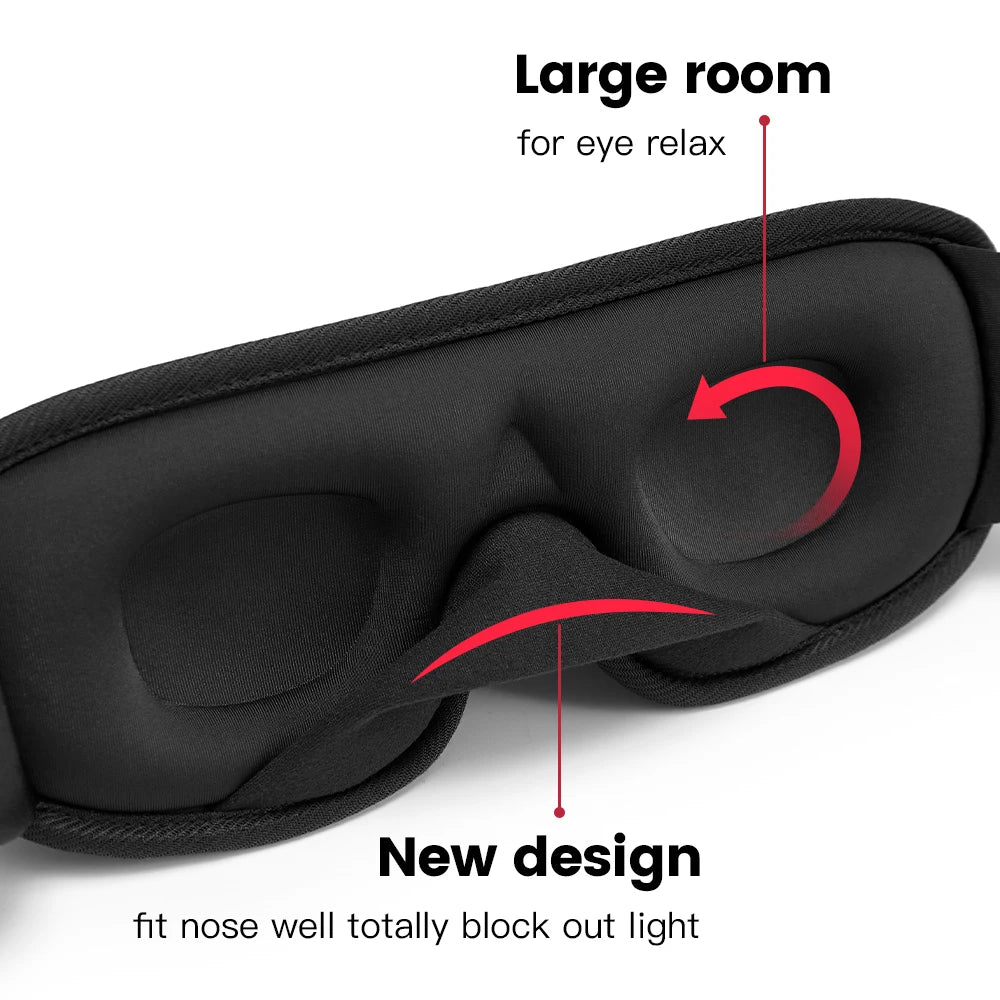 3D Sleeping Mask Block Out Light Soft Padded Sleep Mask For Eyes Slaapmasker Eye Shade Blindfold Sleeping Aid Face Mask Eyepatch Kaufschwan®