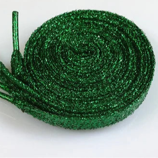 Glitzernde Schnürsenkel – 16 Farben in Gold, Silber & Bunt | 110cm Modische Laces für Sneaker, Sportschuhe & Stiefel