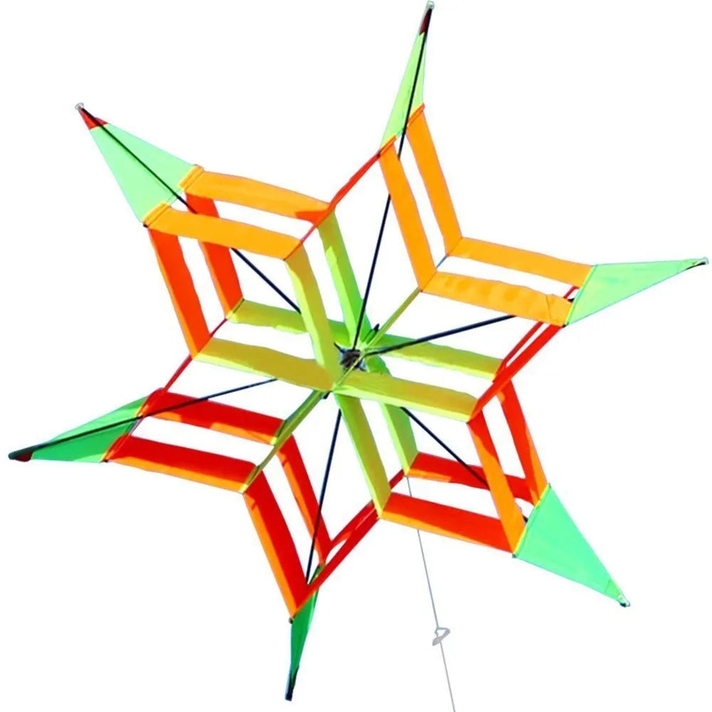 Bunter 3D-Blumendrachen – Leicht zu Fliegender Kinderdrachen mit Handgriff und Schnur für Freizeit im Freien Kaufschwan®