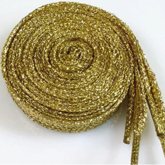 Glitzernde Schnürsenkel – 16 Farben in Gold, Silber & Bunt | 110cm Modische Laces für Sneaker, Sportschuhe & Stiefel Kaufschwan®
