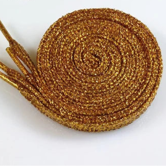 Glitzernde Schnürsenkel – 16 Farben in Gold, Silber & Bunt | 110cm Modische Laces für Sneaker, Sportschuhe & Stiefel Kaufschwan®
