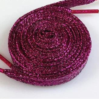 Glitzernde Schnürsenkel – 16 Farben in Gold, Silber & Bunt | 110cm Modische Laces für Sneaker, Sportschuhe & Stiefel Kaufschwan®