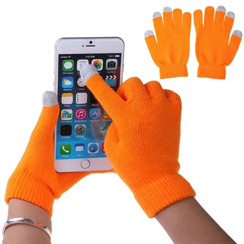 Unisex Winter Strickhandschuhe – Touchscreen-fähige Thermo-Handschuhe | Warme Wollmix Outdoor- & Autofahrer-Handschuhe Kaufschwan®