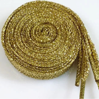 Glitzernde Schnürsenkel – 16 Farben in Gold, Silber & Bunt | 110cm Modische Laces für Sneaker, Sportschuhe & Stiefel