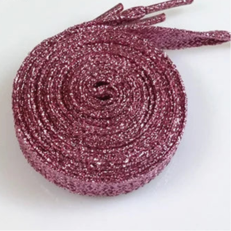 Glitzernde Schnürsenkel – 16 Farben in Gold, Silber & Bunt | 110cm Modische Laces für Sneaker, Sportschuhe & Stiefel