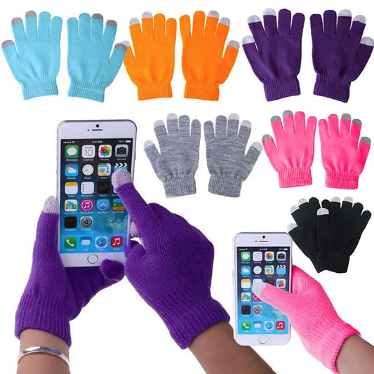 Unisex Winter Strickhandschuhe – Touchscreen-fähige Thermo-Handschuhe | Warme Wollmix Outdoor- & Autofahrer-Handschuhe Kaufschwan®