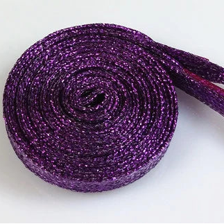 Glitzernde Schnürsenkel – 16 Farben in Gold, Silber & Bunt | 110cm Modische Laces für Sneaker, Sportschuhe & Stiefel Kaufschwan® Dunkelviolett