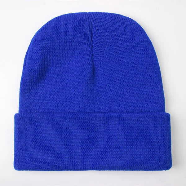 Unisex Strickmütze – Warme Wollmischung Beanie für Damen & Herren | Herbst Winter Skull Cap in 24 Farben Kaufschwan® Dunkelblau