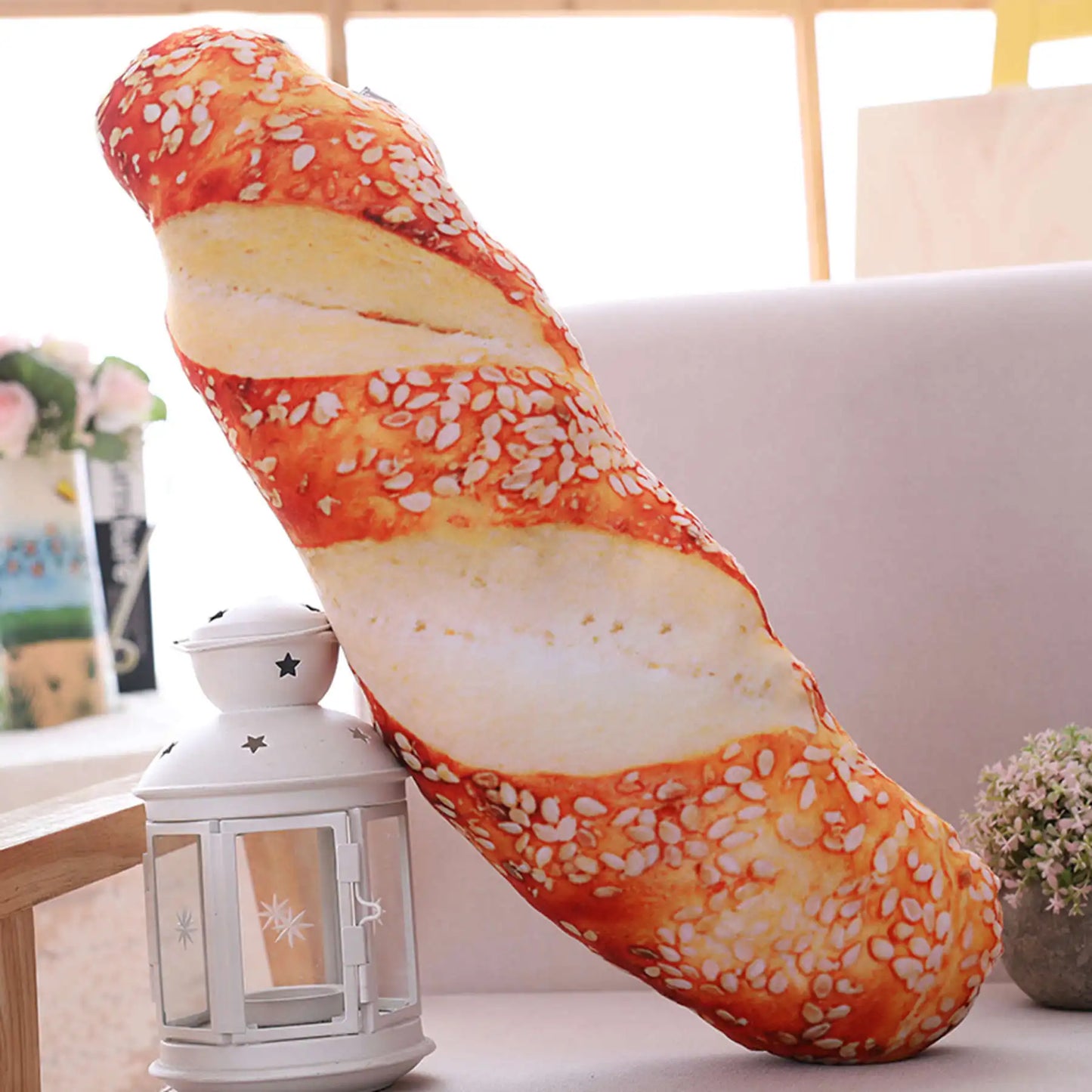 Brot Plüschkissen | Kreatives Lebensmittel Plüschtier | Lustiges Fastfood Nackenkissen | Heimdeko & Kinder Geschenk Kaufschwan®