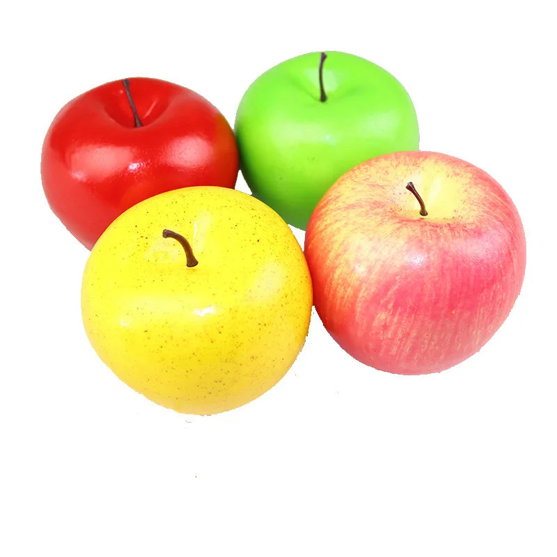 Hochrealistische Künstliche Äpfel – Plastik Rote & Grüne Apfel Dekoration für Fotografie, Zuhause & Obstladen Kaufschwan®