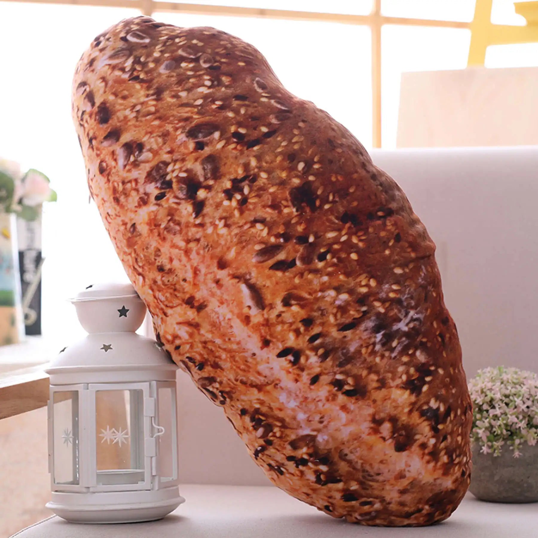 Brot Plüschkissen | Kreatives Lebensmittel Plüschtier | Lustiges Fastfood Nackenkissen | Heimdeko & Kinder Geschenk Kaufschwan®