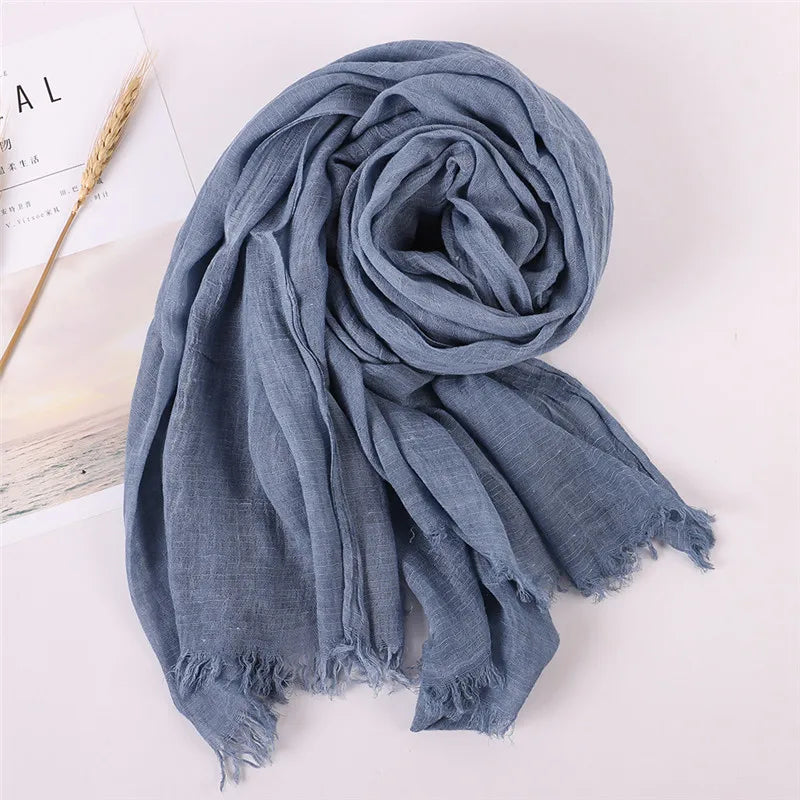 Herbst Baumwolle Pashmina Schal | Damen Winter Wärmeschal | Weiches Umschlagtuch, Stola & Foulard