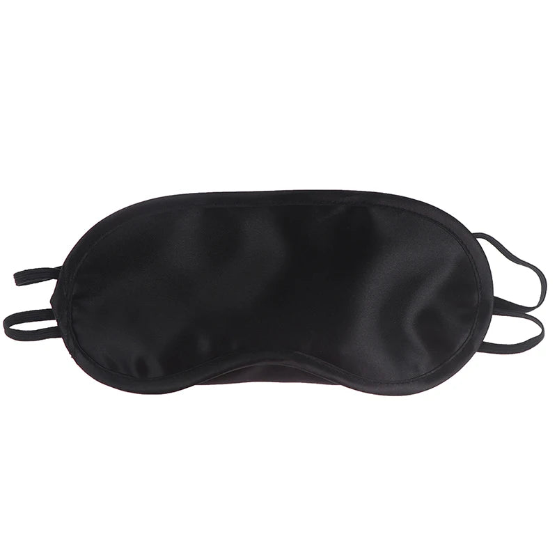 Seidenschlafmaske | Gepolsterte Augenabdeckung | Schlafmaske Augenbinde für Reisen, Entspannung & Ruhe | Für Damen & Herren Kaufschwan® Schwarz
