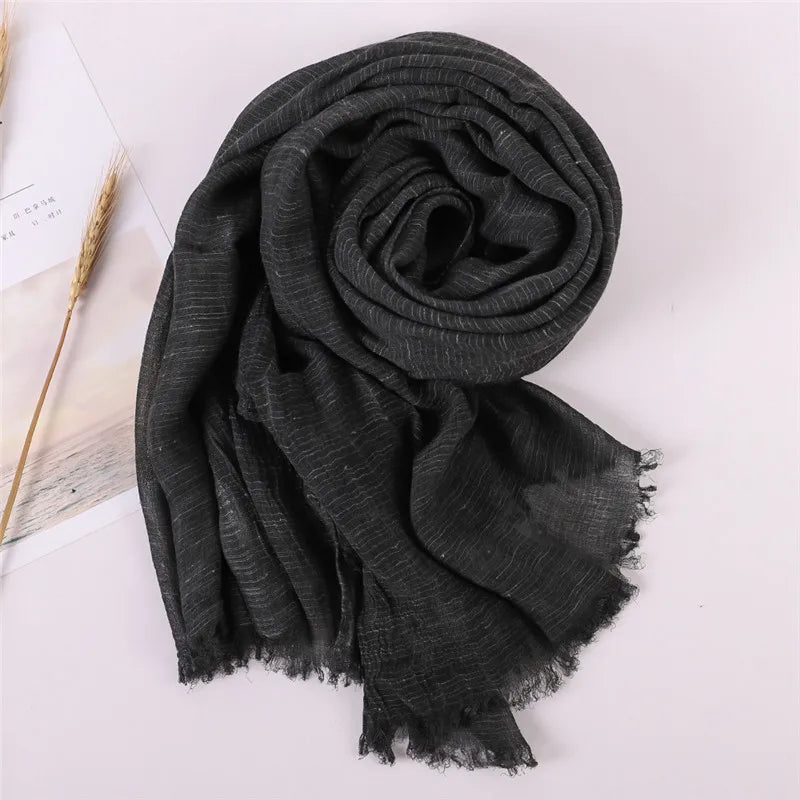 Herbst Baumwolle Pashmina Schal | Damen Winter Wärmeschal | Weiches Umschlagtuch, Stola & Foulard