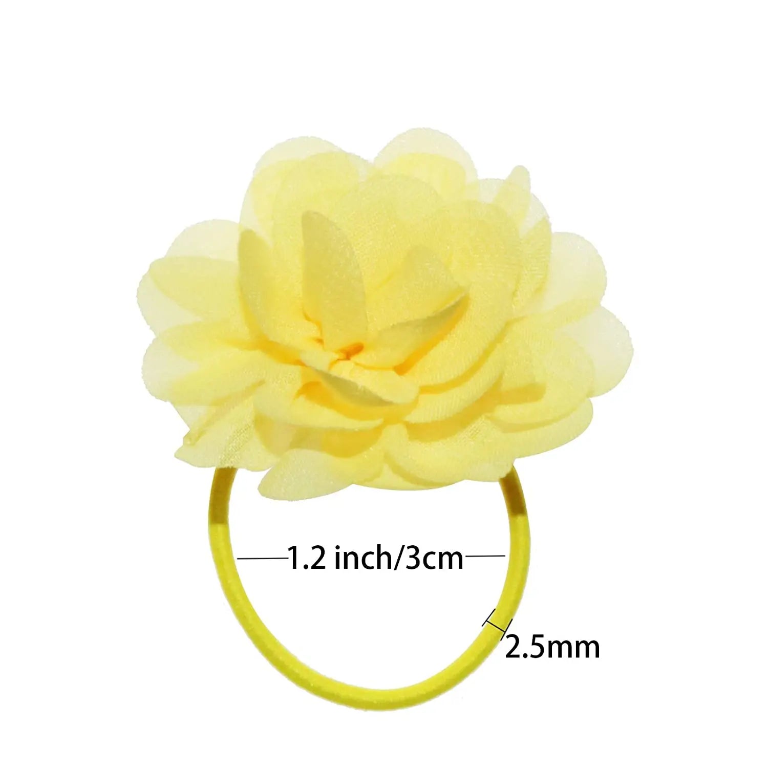 Blumen Haargummis Chiffon Elastikband | Weiche Pferdeschwanzhalter für Babys, Kleinkinder & Kinder Haar-Accessoires Kaufschwan®