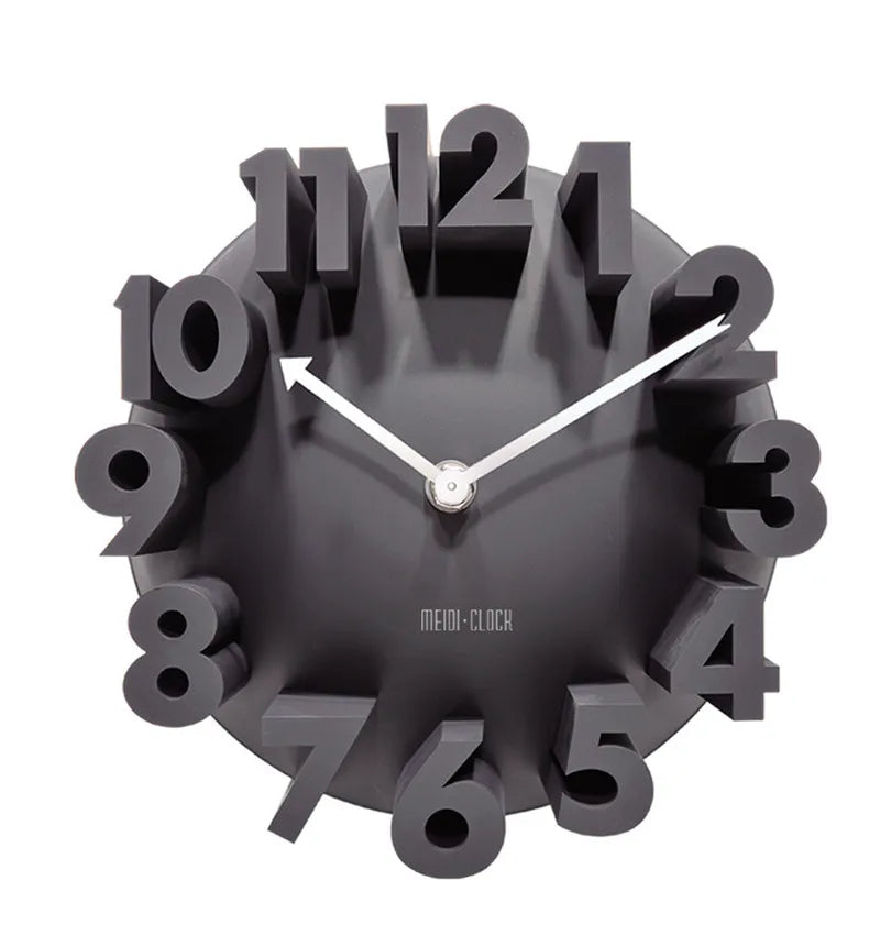 3D Digitale Wanduhr – Leise Moderne Deko Uhr Kaufschwan® Schwarz 24x24X10cm