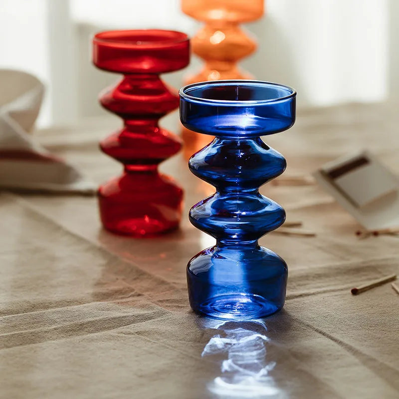 Glas Kerzenhalter für Teelicht – Europäischer Glas Kerzenständer im Kristallstil für Wohndekoration & Hochzeit Kaufschwan®