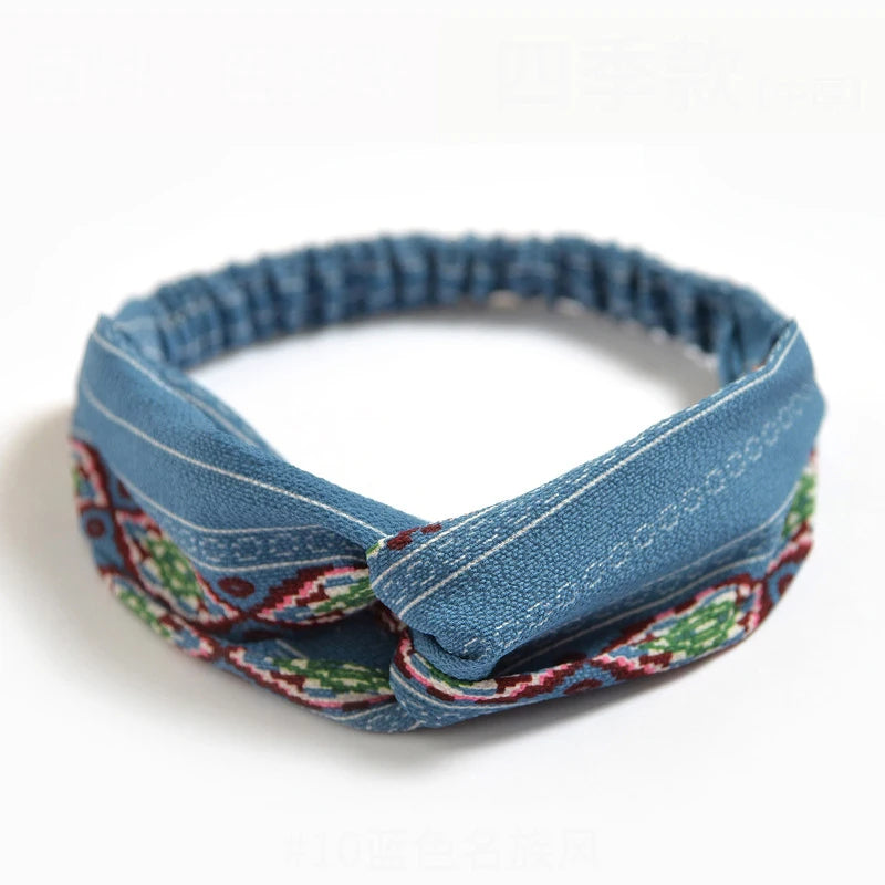 Haarreif mit Print – Vintage Sommer Turban-Haarband für Damen & Mädchen Kaufschwan® Denim
