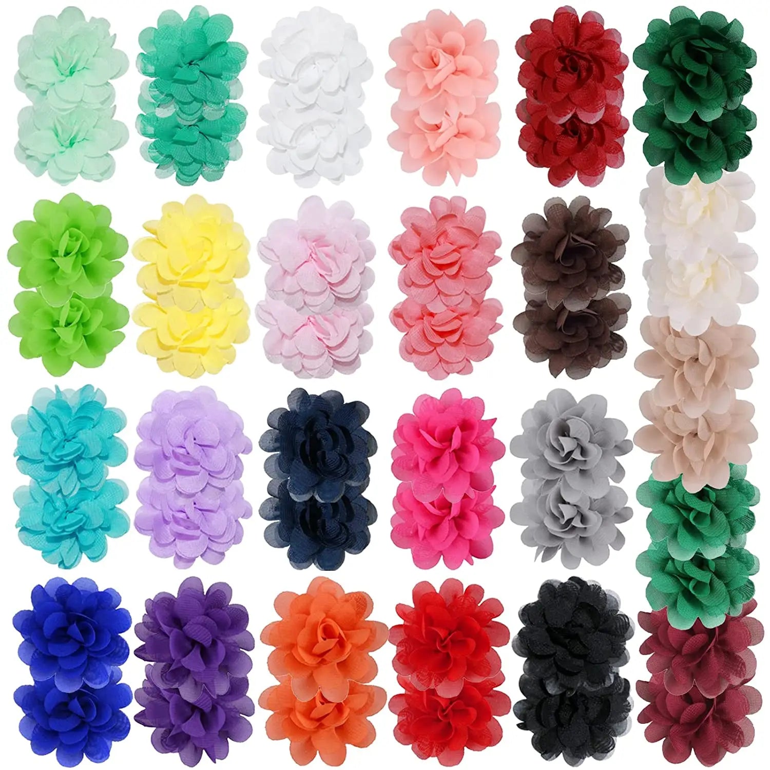 Blumen Haargummis Chiffon Elastikband | Weiche Pferdeschwanzhalter für Babys, Kleinkinder & Kinder Haar-Accessoires Kaufschwan®