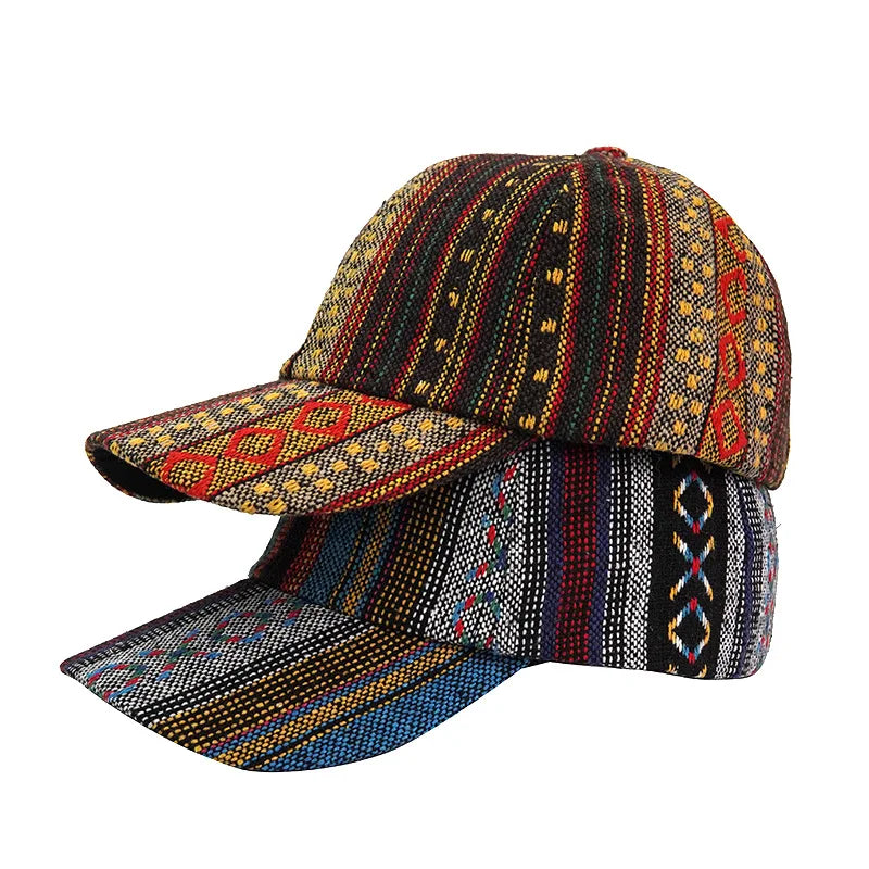 Bohemia Print Baseballkappe | Damen & Herren Boho Stil Sonnenhut | Baumwolle Verstellbar Snapback Outdoor Cap Kaufschwan®