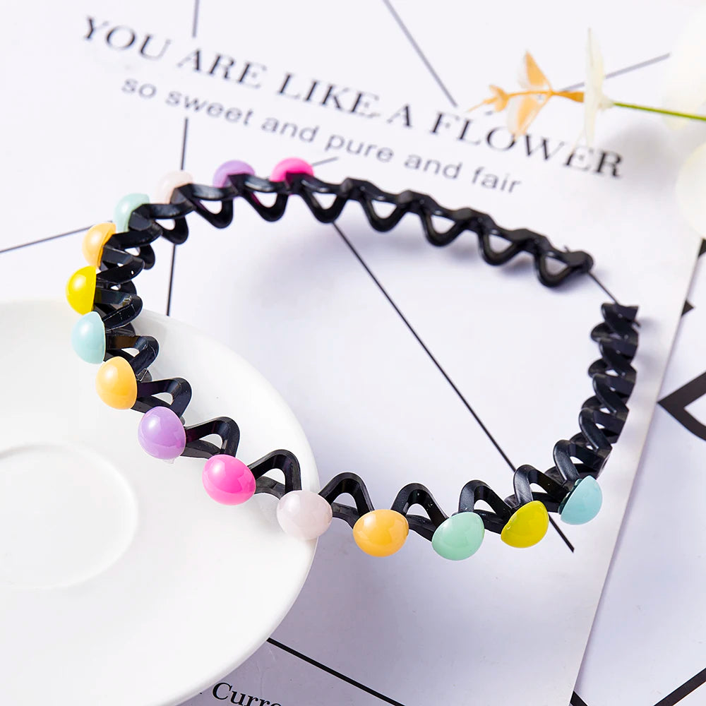 Eleganter Haarreif mit Perlen & Strass – Elastisches, rutschfestes Stirnband mit Blumen für Damen & Mädchen Kaufschwan® Bunt 4